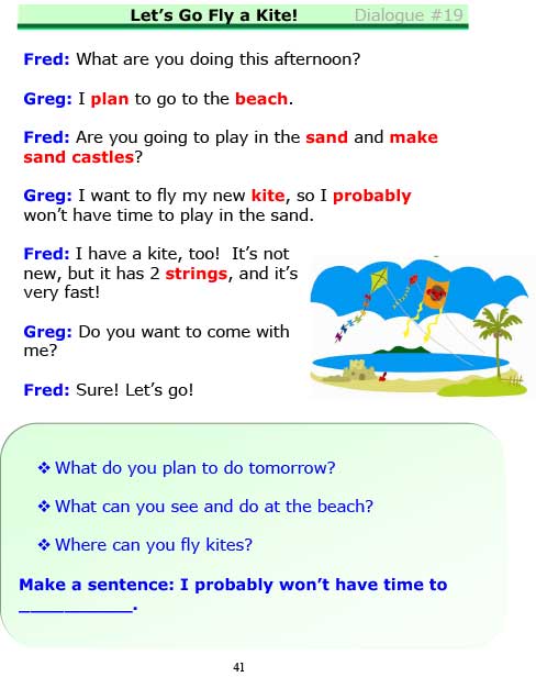 ESL Dialogues: Let's Go Fly a Kite! (Beginner)