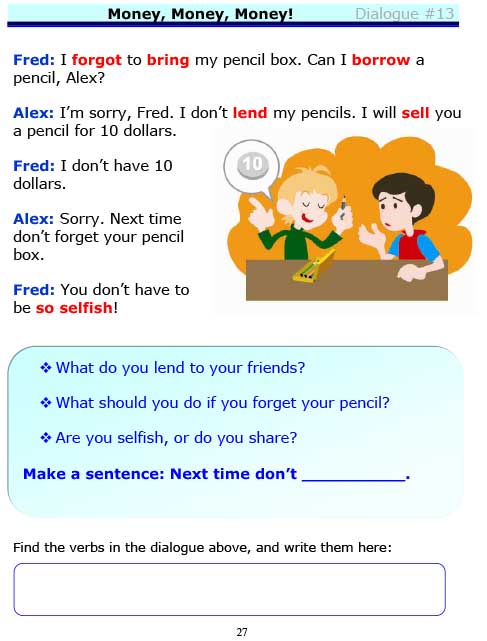 ESL Dialogues: Money, Money, Money! (Beginner)