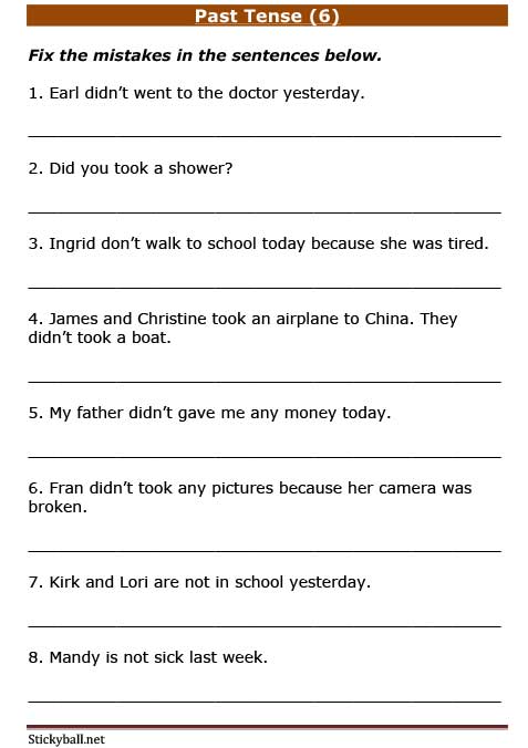 Tenses Worksheets