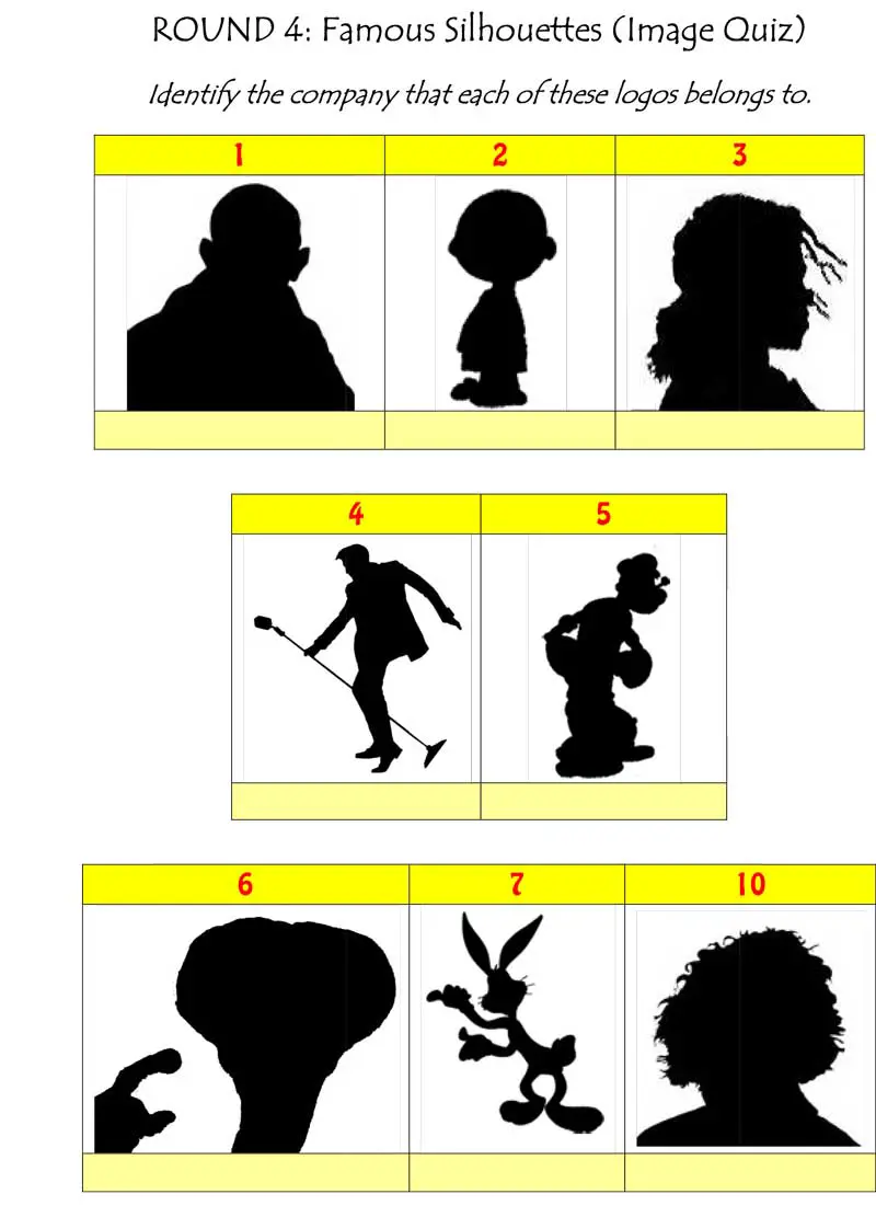 Featured image of post Silhouette Quiz Round With Answers Can you pick the correct silhouette to go with each cartoon character name