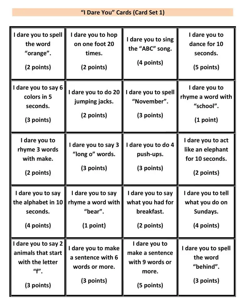 Truth dare questions or printable 140 Truth