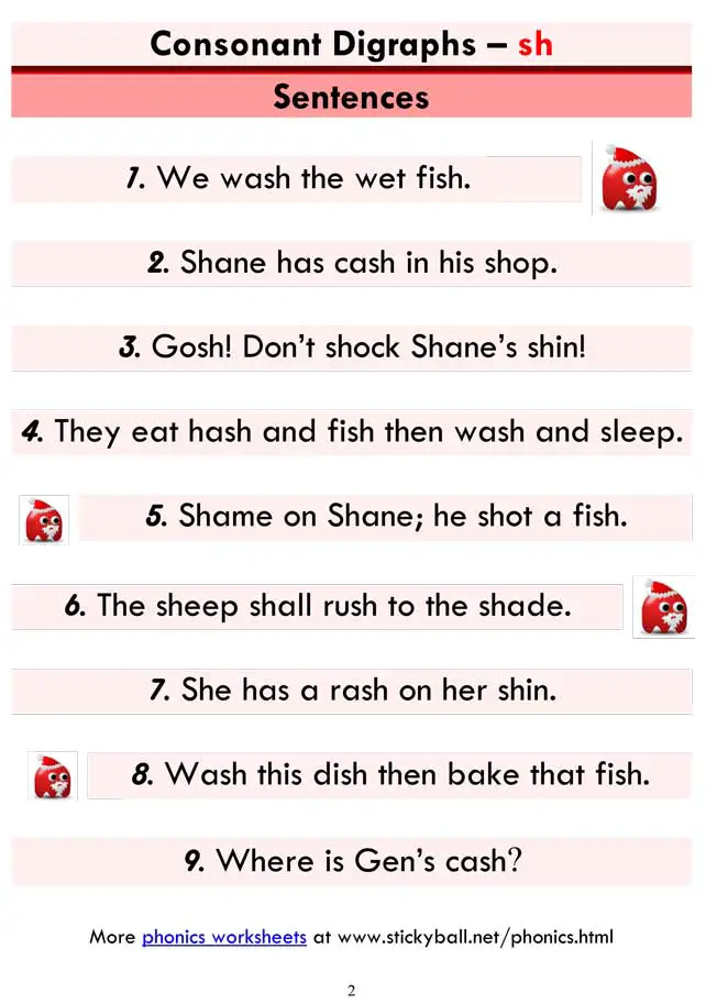 consonant digraphs sh 2