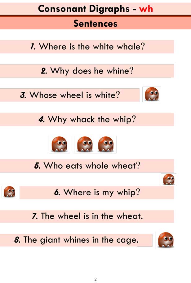 consonant digraphs wh 2