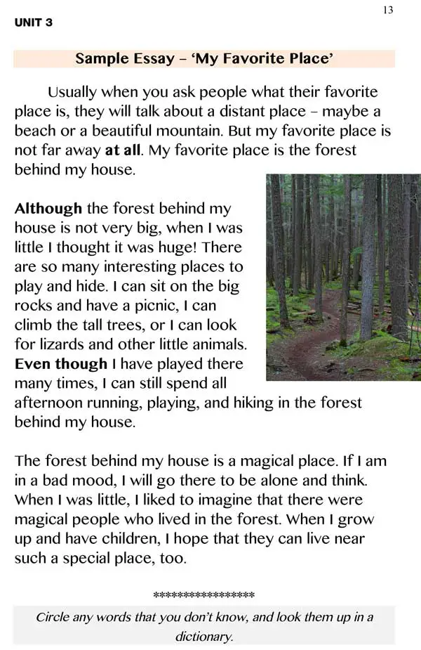 descriptive essay about place