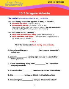 Read more about the article ADVERBS (5): Irregular Adverbs #2