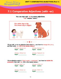 Read more about the article COMPARATIVE ADJECTIVES (1): -er