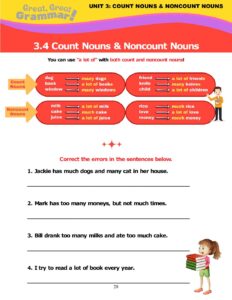Read more about the article COUNT & NONCOUNT NOUNS (4): many / much / a lot of