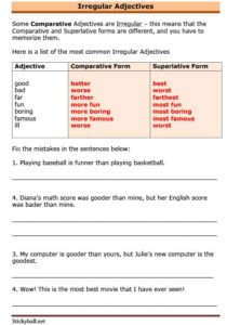 Read more about the article ESL Grammar: Introduction to Irregular Adjectives