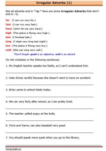 Read more about the article ESL Grammar: Irregular Adverbs (far, fast, hard, high, late, long, low, well)