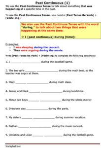 Read more about the article ESL Grammar: Introduction to Past Continuous Tense