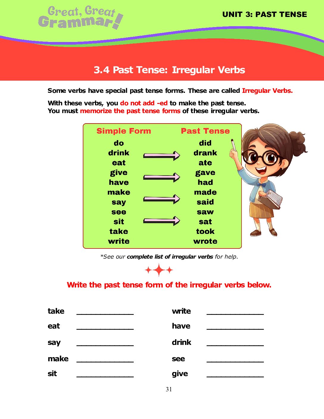 Read more about the article PAST TENSE (4): Irregular Verbs