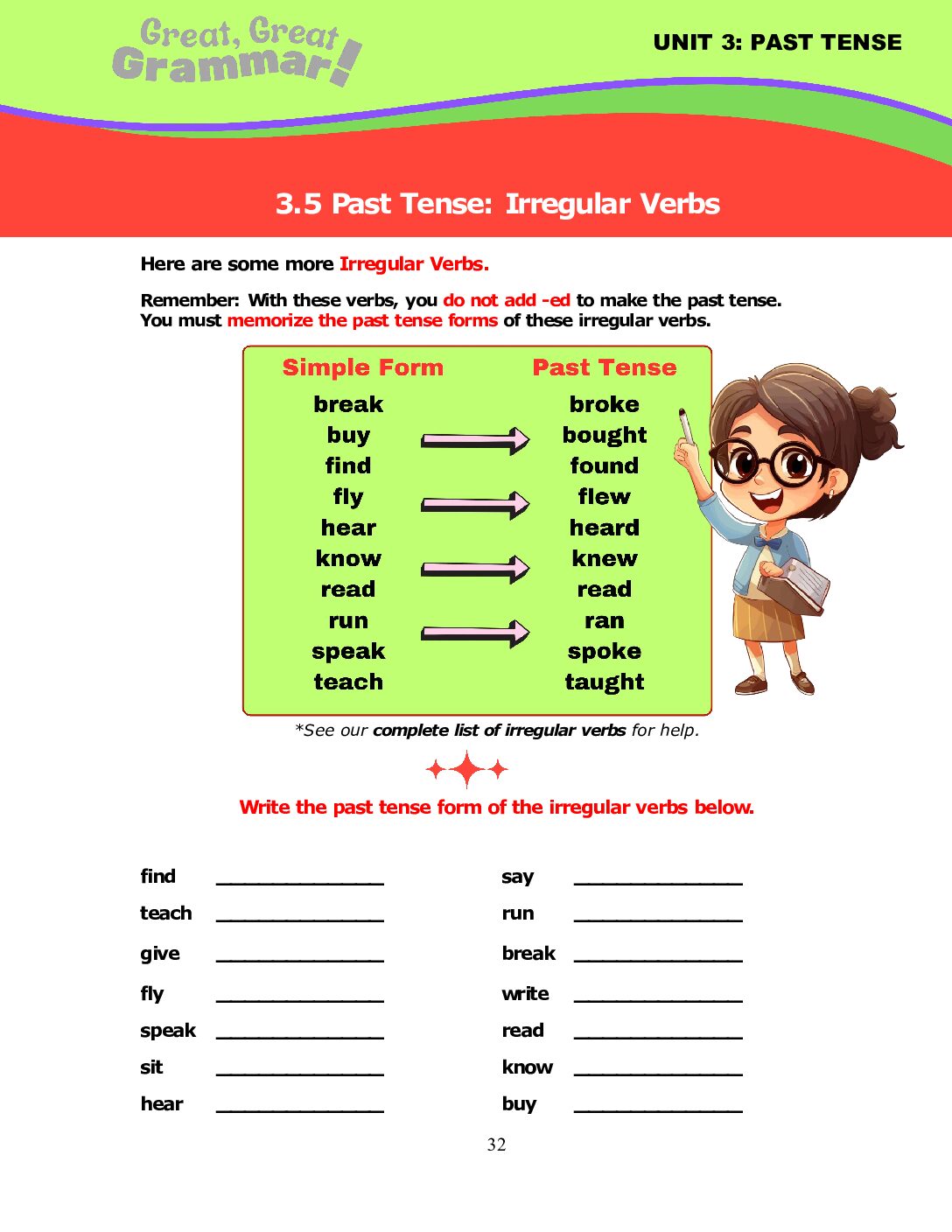 Read more about the article PAST TENSE (5): Irregular Verbs #2