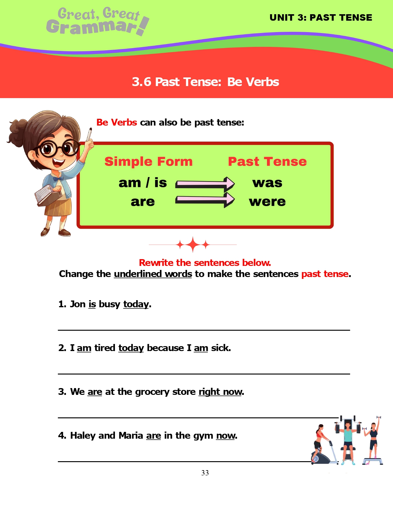 Read more about the article ESL Grammar: PAST TENSE (6): Be Verbs