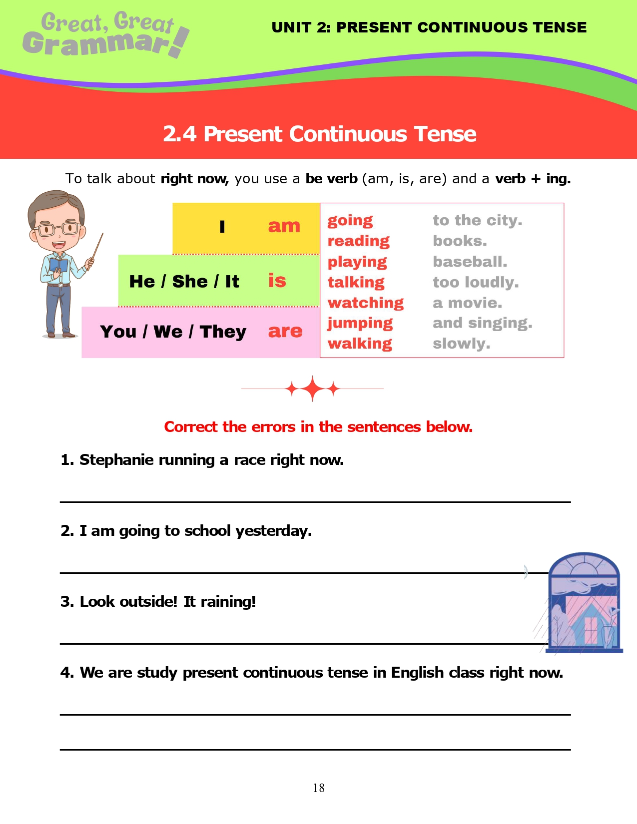 Read more about the article ESL Grammar: PRESENT CONTINUOUS TENSE (4) – Error Correction
