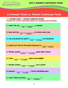 Read more about the article PRESENT CONTINUOUS TENSE (5): Present Tense vs. Present Continuous Tense