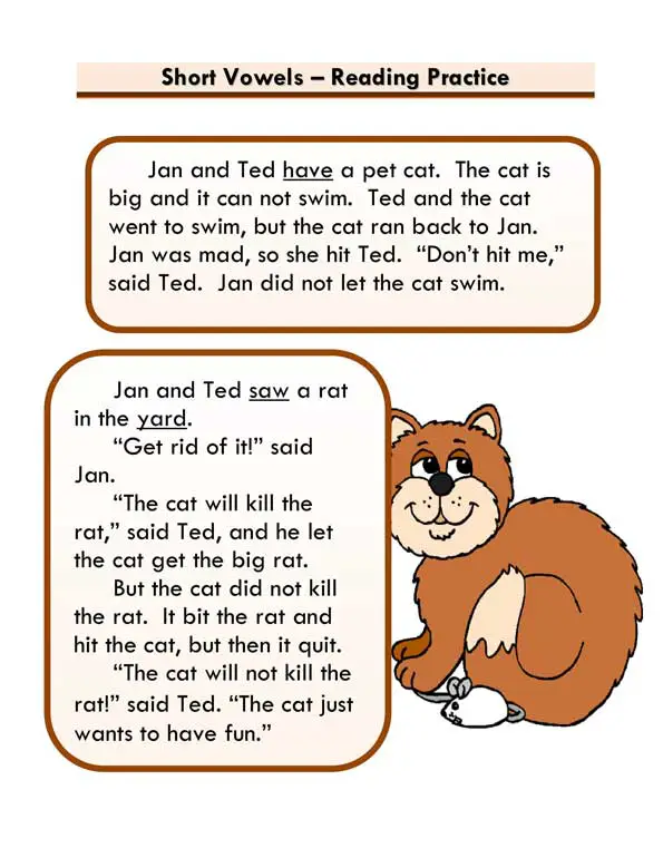 Read more about the article Short Vowels Story – “Jan and Ted”