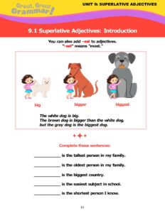 Read more about the article SUPERLATIVE ADJECTIVES (1): -est