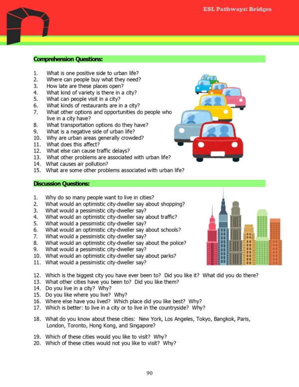 Adult ESL Lessons: Urban Problems (Intermediate) - Stickyball ESL Lessons