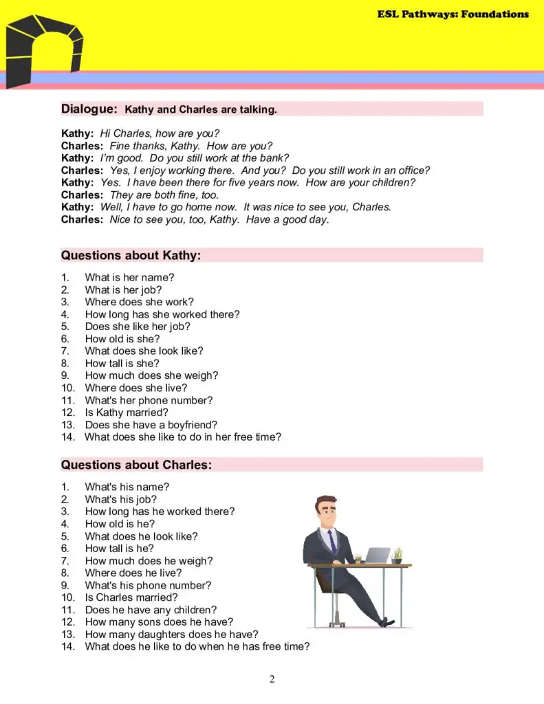 Adult ESL Lessons: Meeting People (Beginner)
