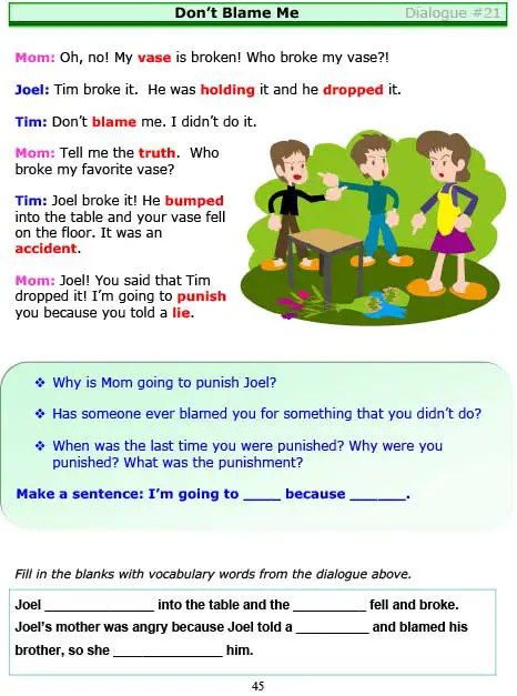 Read more about the article ESL Dialogues: Don’t Blame Me! (High-Intermediate)