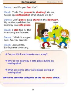Read more about the article ESL Dialogues: Earthquake (Low-Intermediate)
