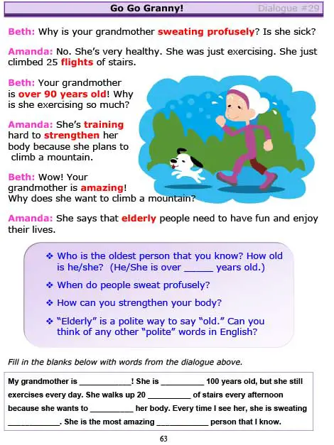 Read more about the article ESL Dialogues: Go Go Granny (High-Intermediate)