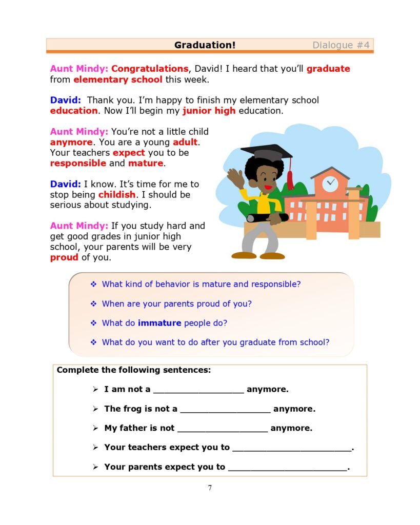 ESL Dialogues: Graduation! (High-Intermediate)
