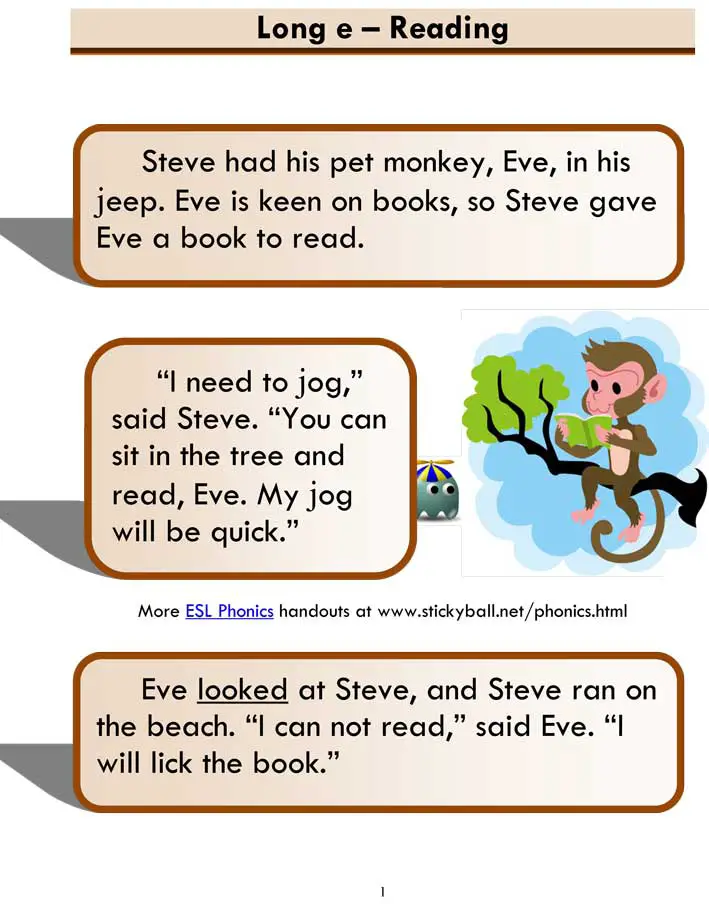 Read more about the article ESL Phonics Lessons: Long e (Reading Practice)