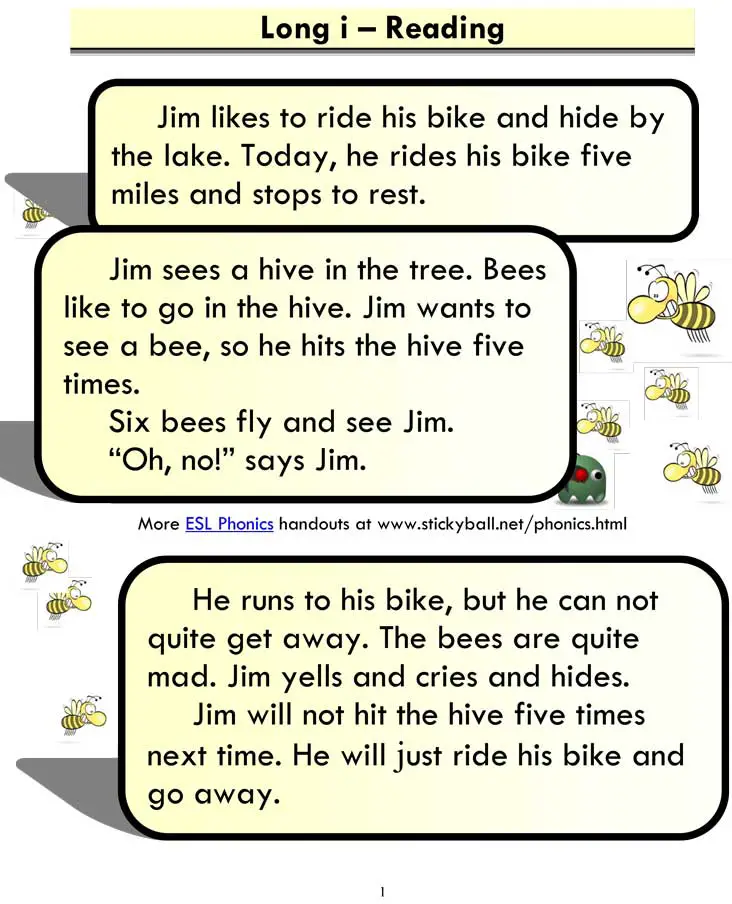 Read more about the article ESL Phonics Lessons: Long i (Reading Practice)