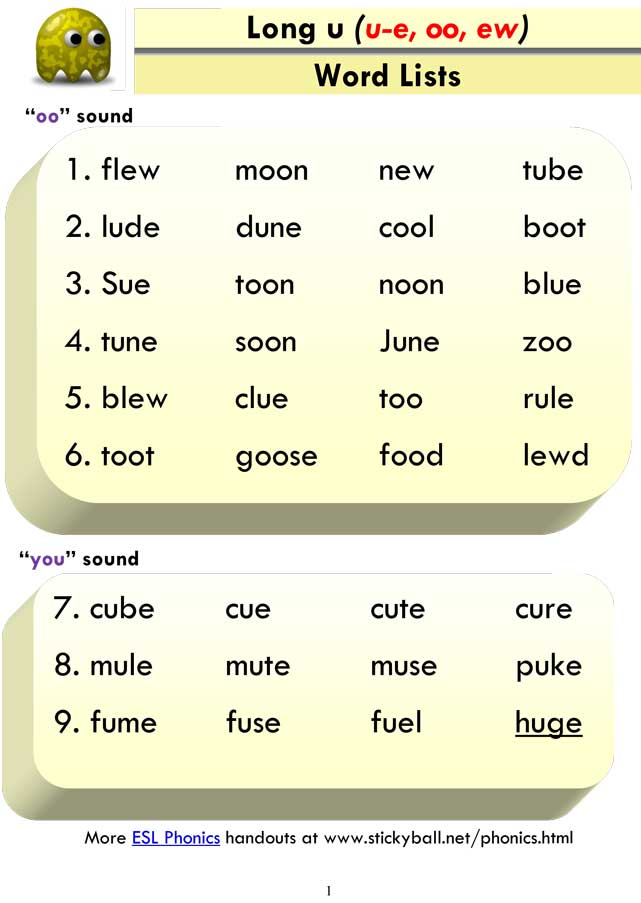 Read more about the article Long u – Word List and Sentences