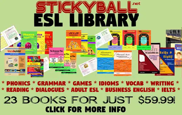 Read more about the article Stickyball ESL Library: 23 textbooks for ESL/EFL teachers