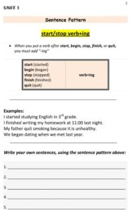 Read more about the article ESL Beginner Writing: “start/stop verb+ing”