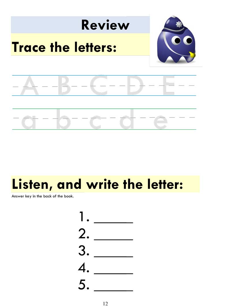 Read more about the article Review of the Letters a-b-c-d-e