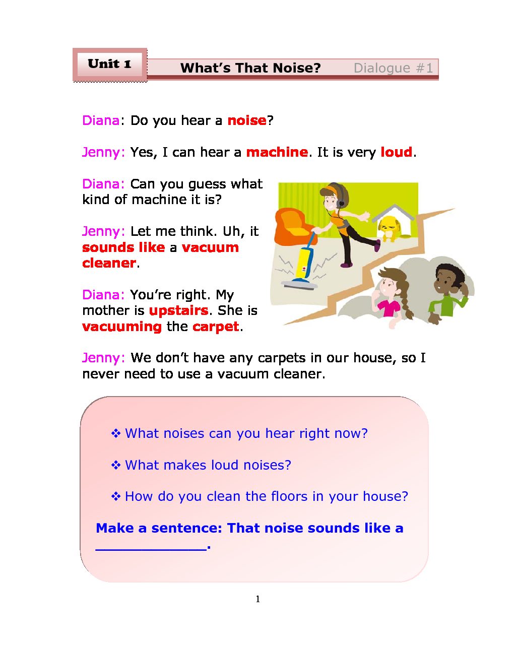 Read more about the article ESL Dialogues: What’s That Noise? (Low-Intermediate)