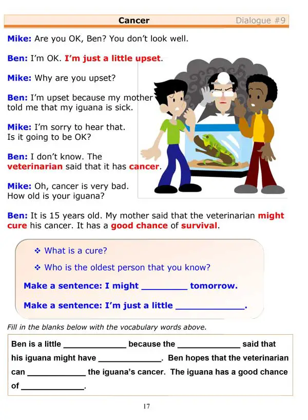 Read more about the article ESL Dialogue: Cancer (High-Intermediate)