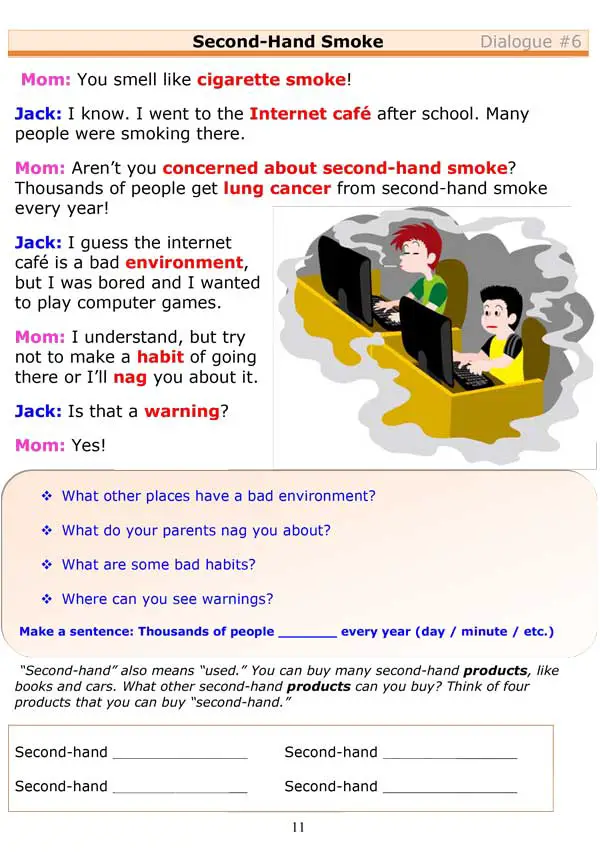 Read more about the article ESL Dialogue: Second-Hand Smoke (High-Intermediate)