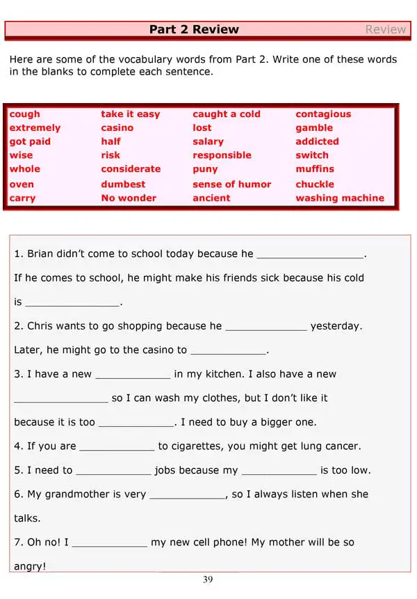 Read more about the article ESL Dialogues: Vocabulary Review Lesson (Book 3, Unit 2)