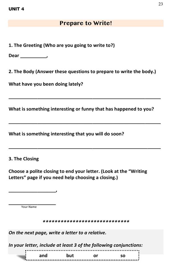 Read more about the article ESL Beginner Writing: Writing Assignment “Letter to a Relative”