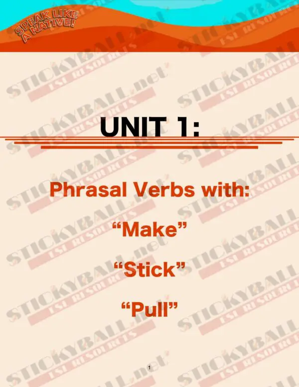 Speak Like a Native! - Phrasal Verbs