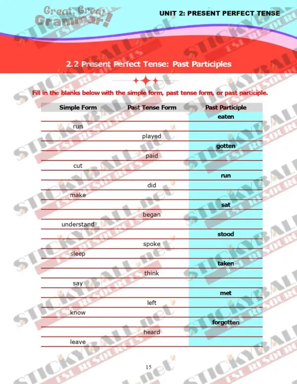 Great, Great Grammar! - Book 3: Tenses and More!