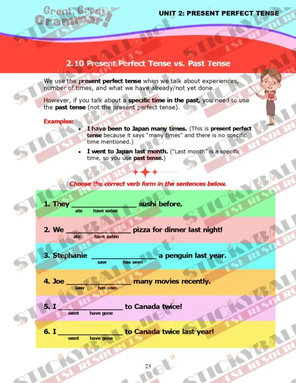 Great, Great Grammar! - Book 3: Tenses and More!