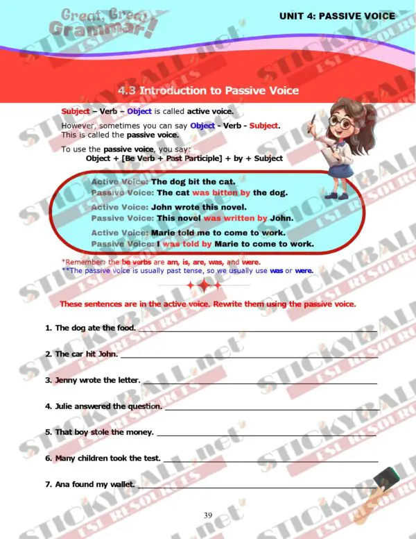 Great, Great Grammar! - Book 3: Tenses and More!