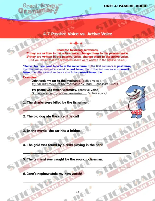 Great, Great Grammar! - Book 3: Tenses and More!
