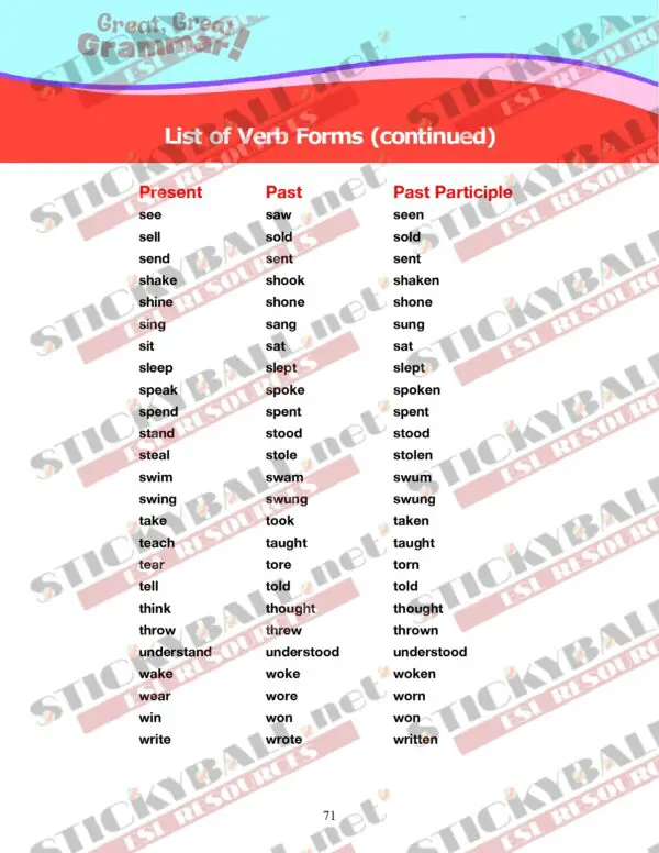 Great, Great Grammar! - Book 3: Tenses and More!
