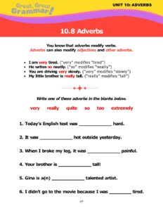 Read more about the article ADVERBS (8): Modify Adjectives & Adverbs
