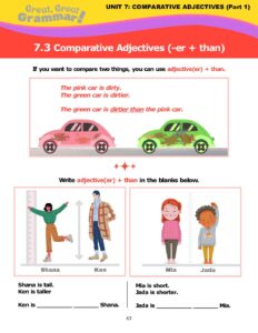 Read more about the article COMPARATIVE ADJECTIVES (3): “-er + than”