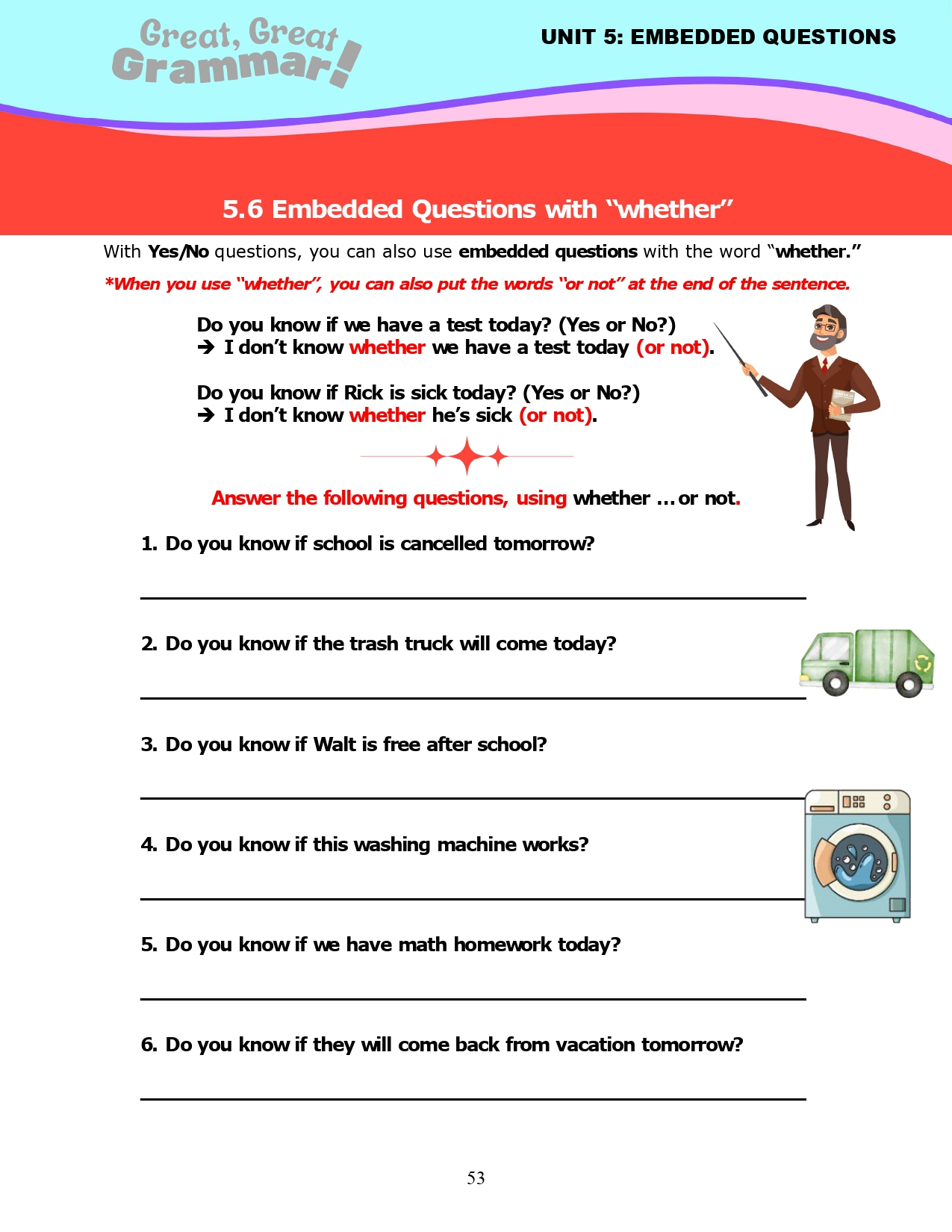 Read more about the article ESL Grammar: EMBEDDED QUESTIONS (6) – “whether … (or not)”