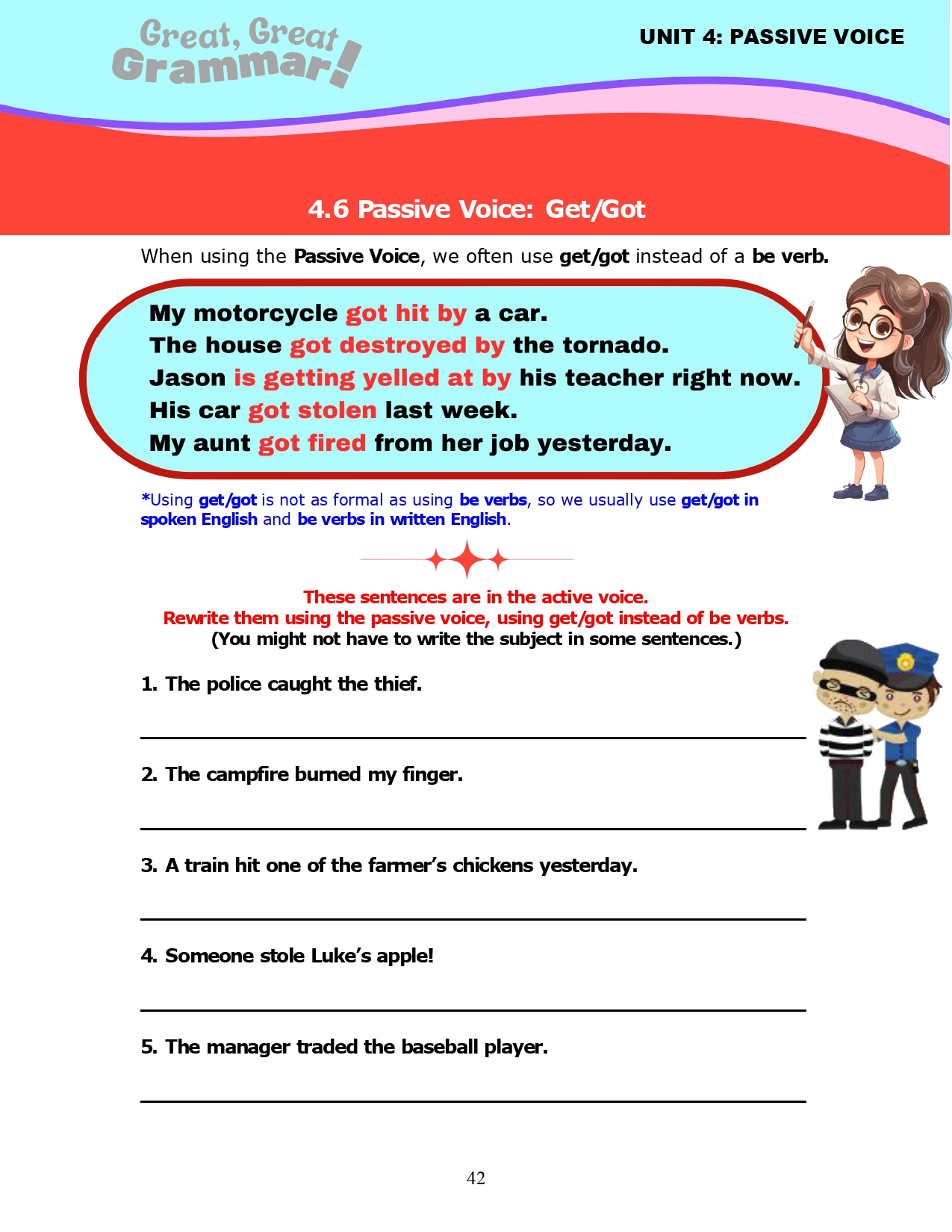 Read more about the article ESL Grammar: PASSIVE VOICE (6) – Get/Got
