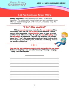 Read more about the article PAST CONTINUOUS TENSE (8): Writing