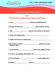 Read more about the article PAST CONTINUOUS TENSE (6): Review #2